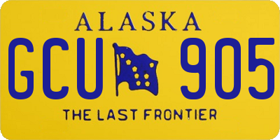 AK license plate GCU905