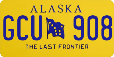AK license plate GCU908