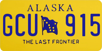 AK license plate GCU915