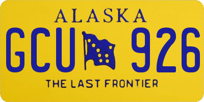 AK license plate GCU926