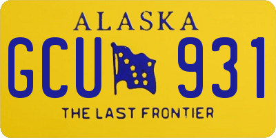 AK license plate GCU931
