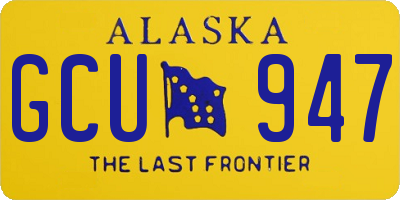 AK license plate GCU947