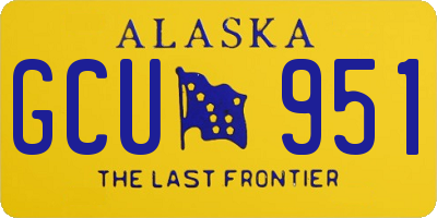 AK license plate GCU951