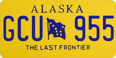 AK license plate GCU955