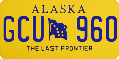 AK license plate GCU960
