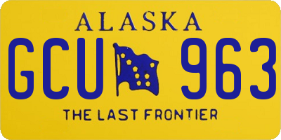 AK license plate GCU963