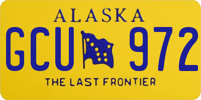AK license plate GCU972