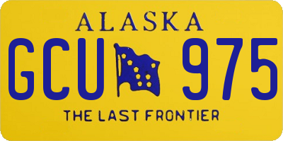 AK license plate GCU975