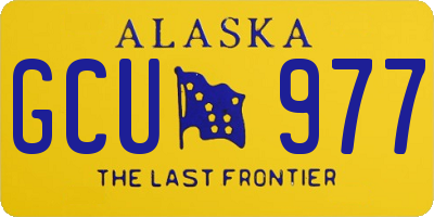 AK license plate GCU977