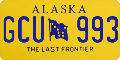 AK license plate GCU993