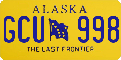 AK license plate GCU998
