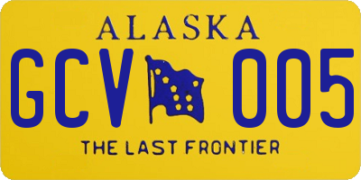 AK license plate GCV005
