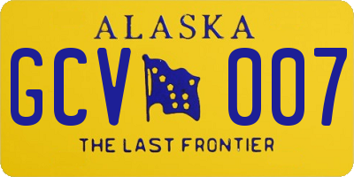 AK license plate GCV007