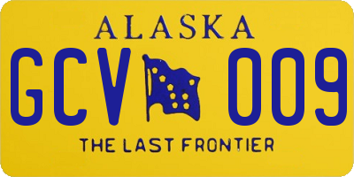 AK license plate GCV009