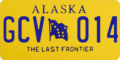 AK license plate GCV014