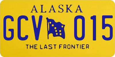AK license plate GCV015
