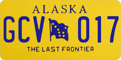 AK license plate GCV017