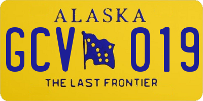AK license plate GCV019