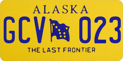 AK license plate GCV023