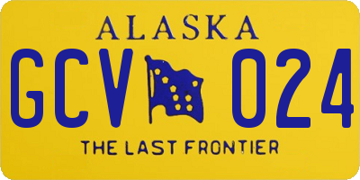 AK license plate GCV024