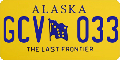 AK license plate GCV033