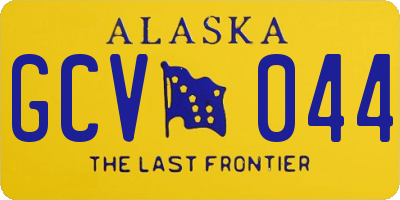 AK license plate GCV044