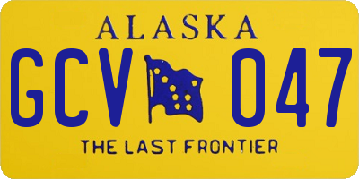 AK license plate GCV047