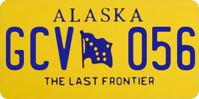 AK license plate GCV056
