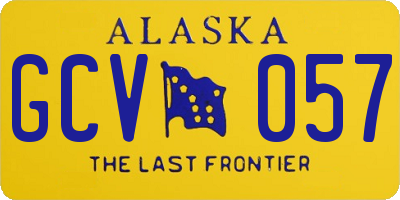 AK license plate GCV057