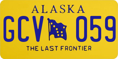 AK license plate GCV059