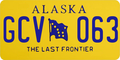 AK license plate GCV063