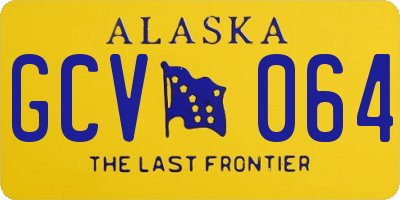 AK license plate GCV064