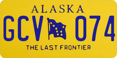 AK license plate GCV074