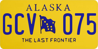 AK license plate GCV075
