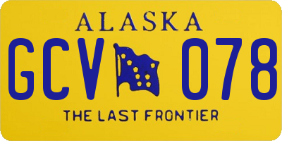 AK license plate GCV078