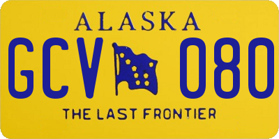 AK license plate GCV080