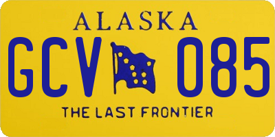 AK license plate GCV085