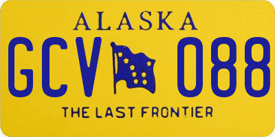 AK license plate GCV088
