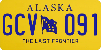 AK license plate GCV091