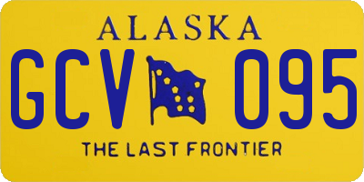 AK license plate GCV095