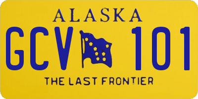 AK license plate GCV101