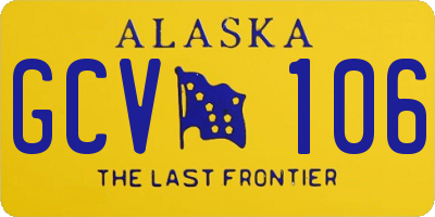 AK license plate GCV106