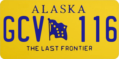 AK license plate GCV116