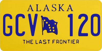 AK license plate GCV120