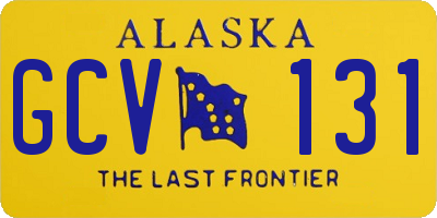 AK license plate GCV131