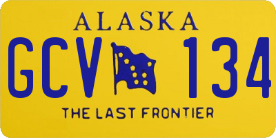 AK license plate GCV134