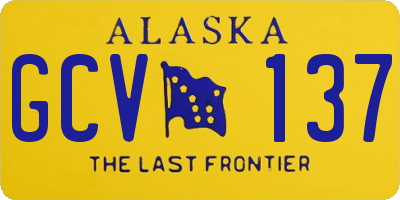 AK license plate GCV137