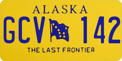 AK license plate GCV142