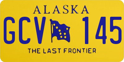 AK license plate GCV145