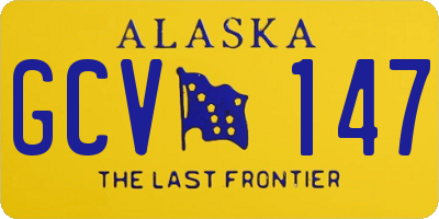AK license plate GCV147